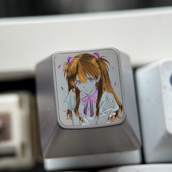 Asuka Hand-carved Titanium Keycap 1U B- 64