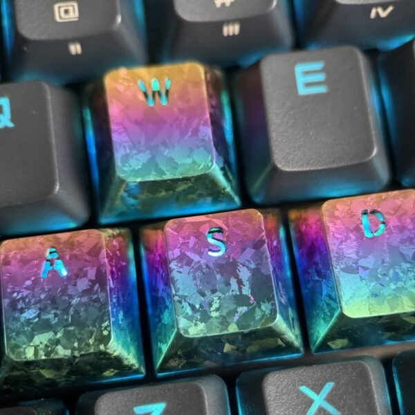 WASD Letter Hollow Translucent Ice Crystal Combination Key - 64