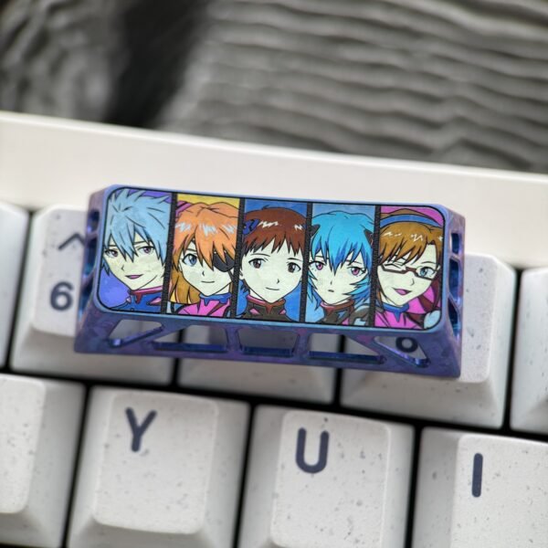 EVA Four-sided Hollow Titanium Keycap 2.25U