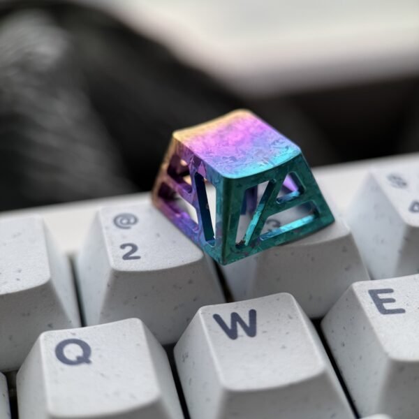 Ice crystal Titanium Keycap Four-sided Hollow 1U - 65
