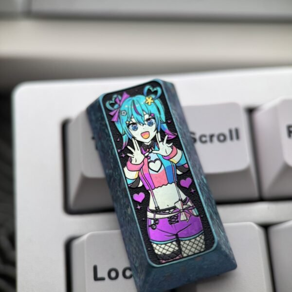 Hatsune Mirai Titanium Keycap Vertical 2U - 65