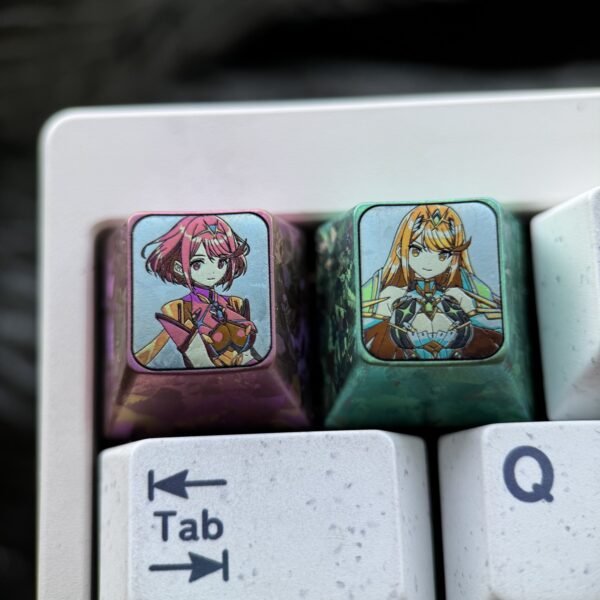 Xenoblade 2 - Pyra/Mythra Titanium Keycap 1U- 65