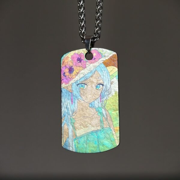 Frieren Ice Crystal Texture Titanium Pendant - 66