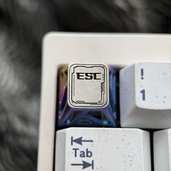 Dazzling Ice Crystal Hollow ESC Titanium Keycaps - 67