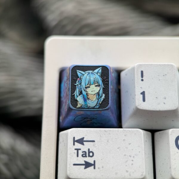 Gawr Gura Color Titanium Keycap 1U - 68