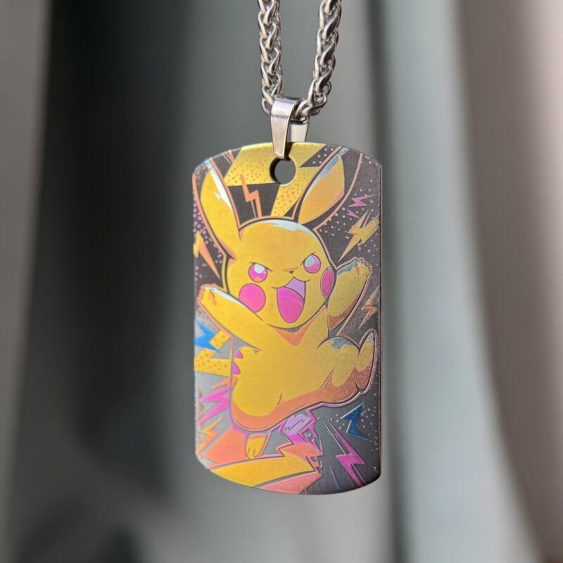 Pikachu Titanium Pendant Military Tag Badge – 70