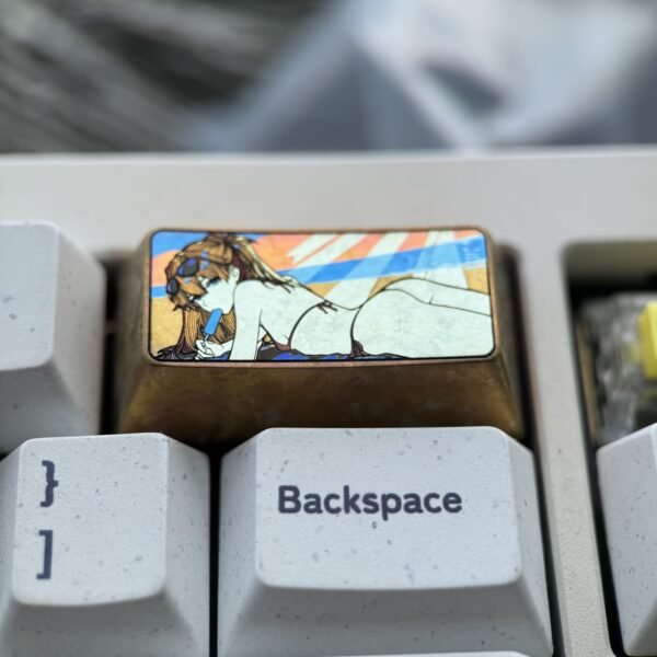 Asuka Precision Hair-Colored Titanium 2U Backspace Keycaps - 69