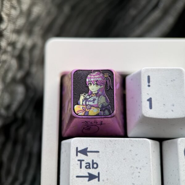 Sakura Miko Colored Titanium Keycaps 1U - 69