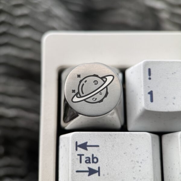 Silver Star Circle Titanium keycaps - 70