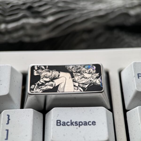 Silver Wolf Precision Engraved 2U Backspace Key - 70