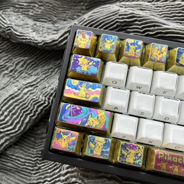 Pikachu Series Titanium Keycaps - 71