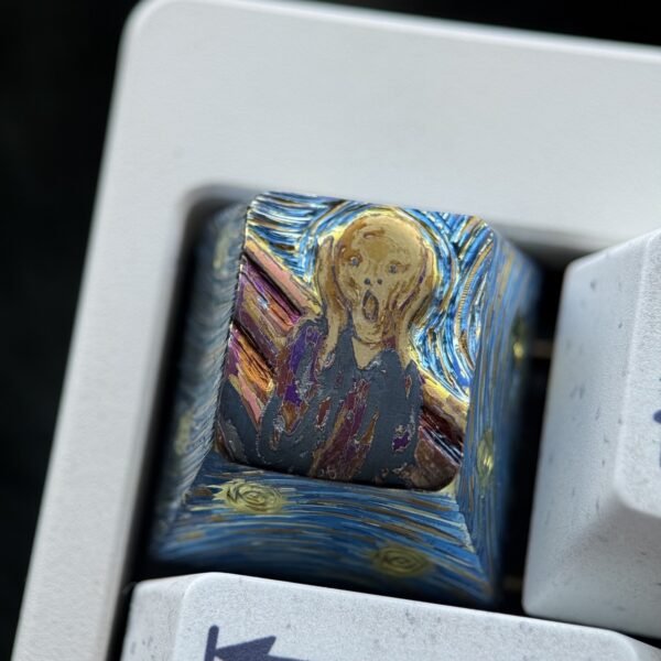Skrik Hand-Engraved Titanium Keycaps - 71