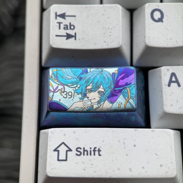 Hatsune Miku Titanium Keycaps 1.75U - 70
