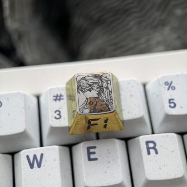 Asuka Precision Engraved Ice Crystal F-row Titanium Keycaps - 71