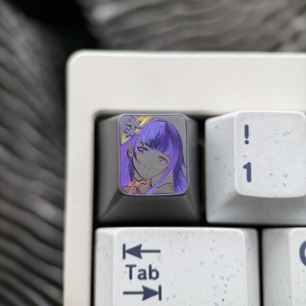 Raiden Shogun Hand-Carved Colored-Line Keycap 1U - 72