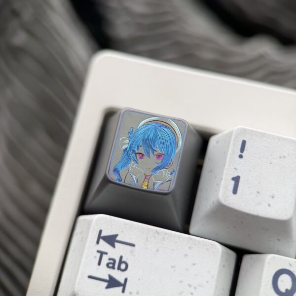 Hoshimachi Suisei Hand-Carved Colored-Line Keycap 1U - 72
