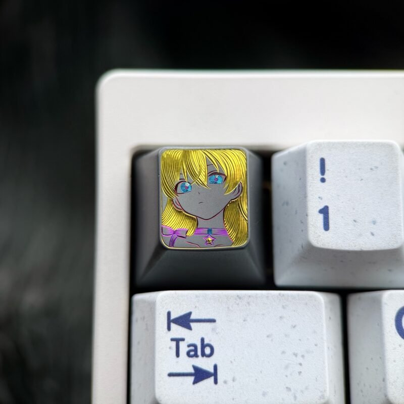 Asuka Titanium Hand-Engraved Line Keycaps – 73