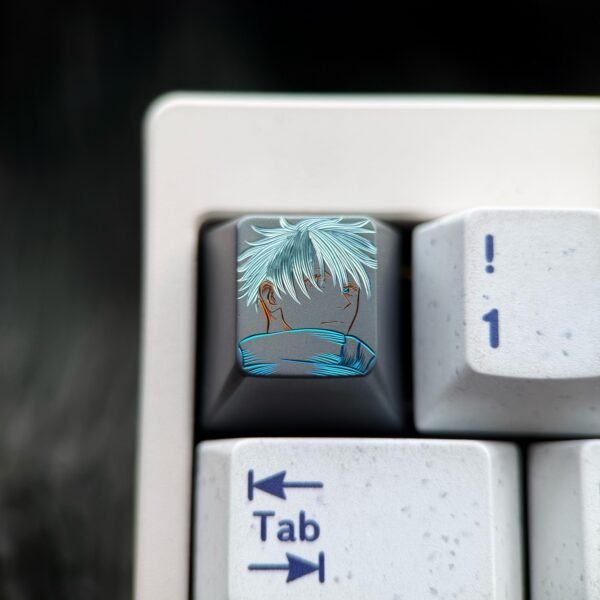 Gojo Satoru Titanium Hand-Engraved Line Keycaps – 73