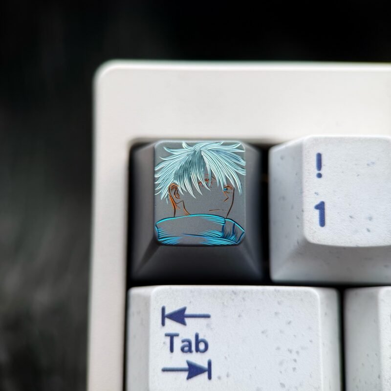 Gojo Satoru Titanium Hand-Engraved Line Keycaps – 73