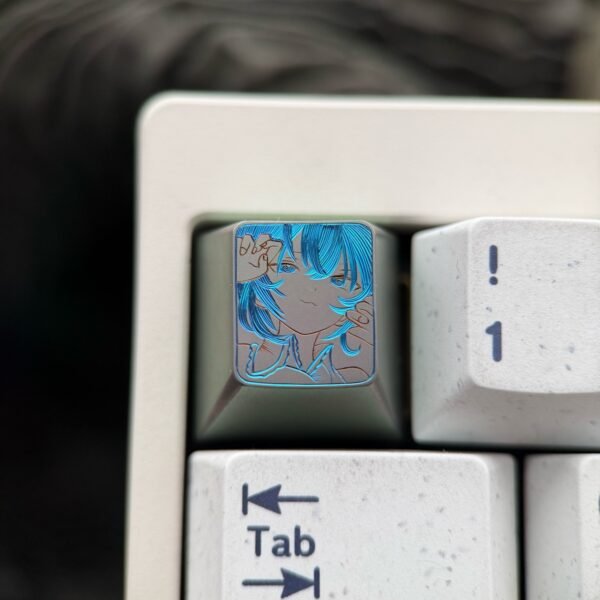 Hatsune Miku Hand-Carved Titanium Keycap B - 73